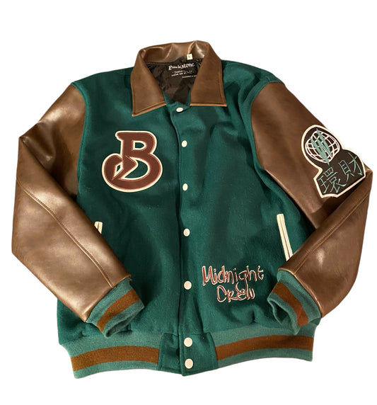Burkstone Leather Varsity Jacket