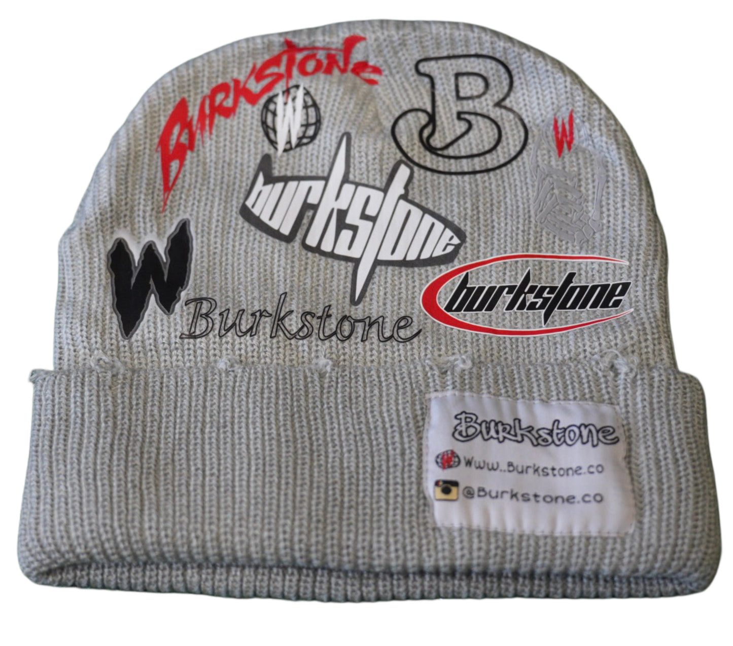 Grey Multi Patch Beanie