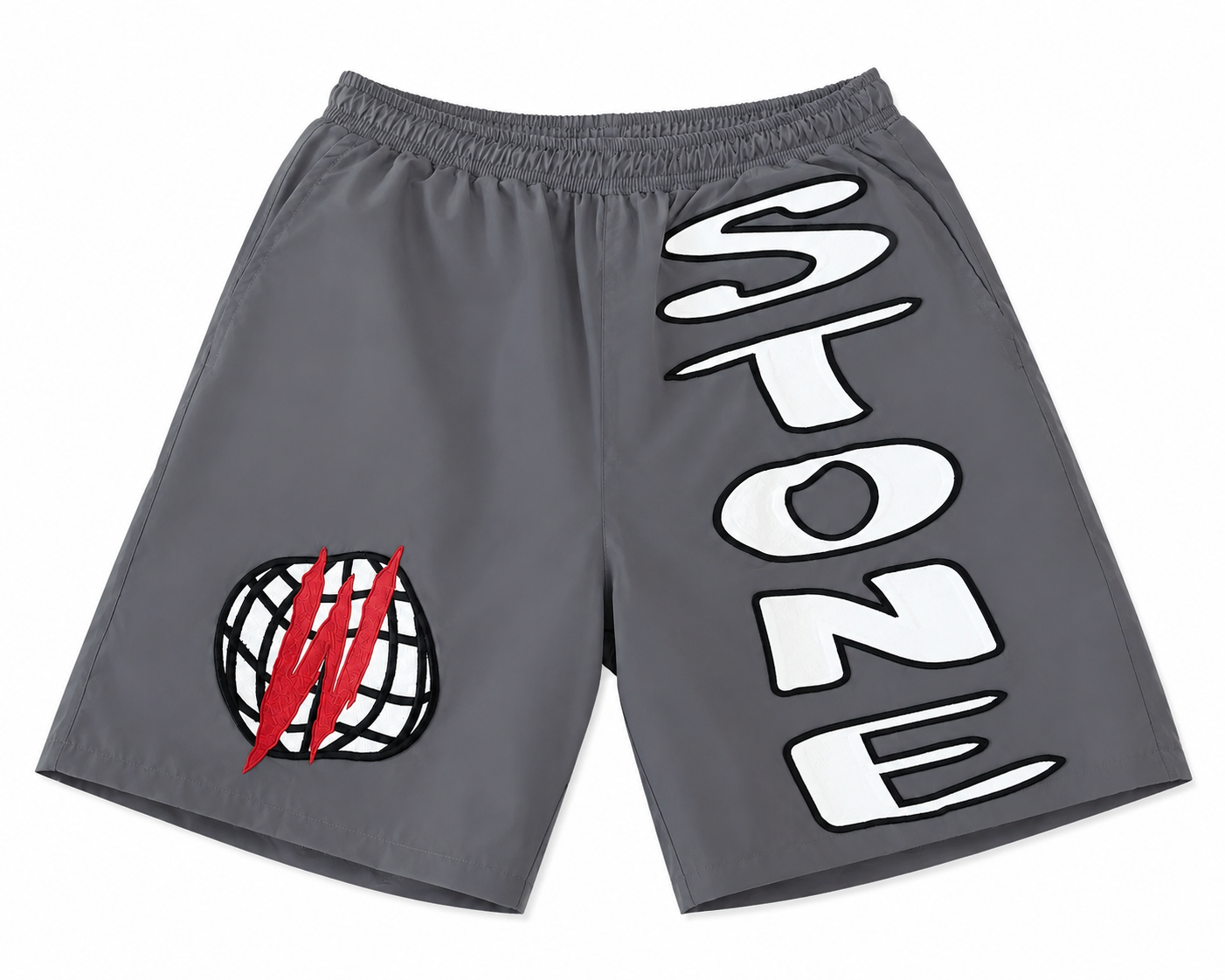 Grey Stone Nylon Summer Shorts
