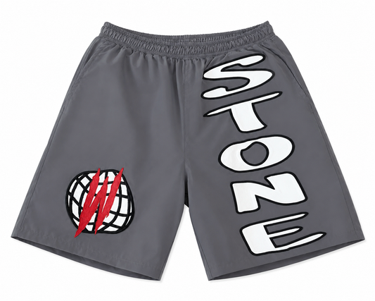 Grey “ Stone “ Nylon Summer Shorts